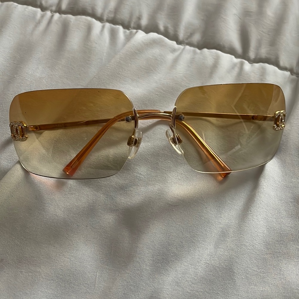 Vintage Chanel Orange Ombré Sunglasses